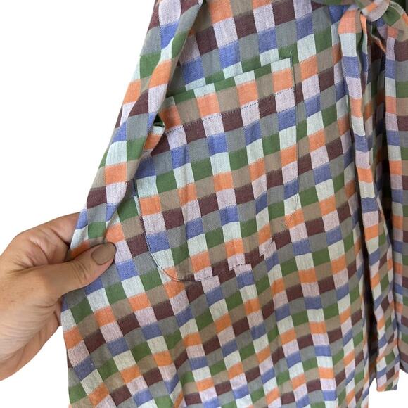 Modcloth Women's Looking Back Plaid Gingham Retro Pocket Dress Size Medium - Picture 6 of 9